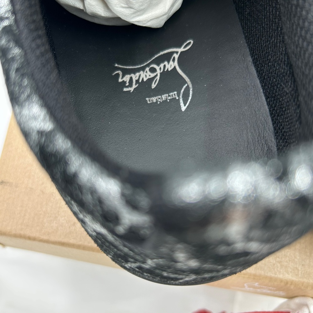 Men’s Christian Louboutin Louis Junior, black storm print leather size 43 - Picture 8 of 12
